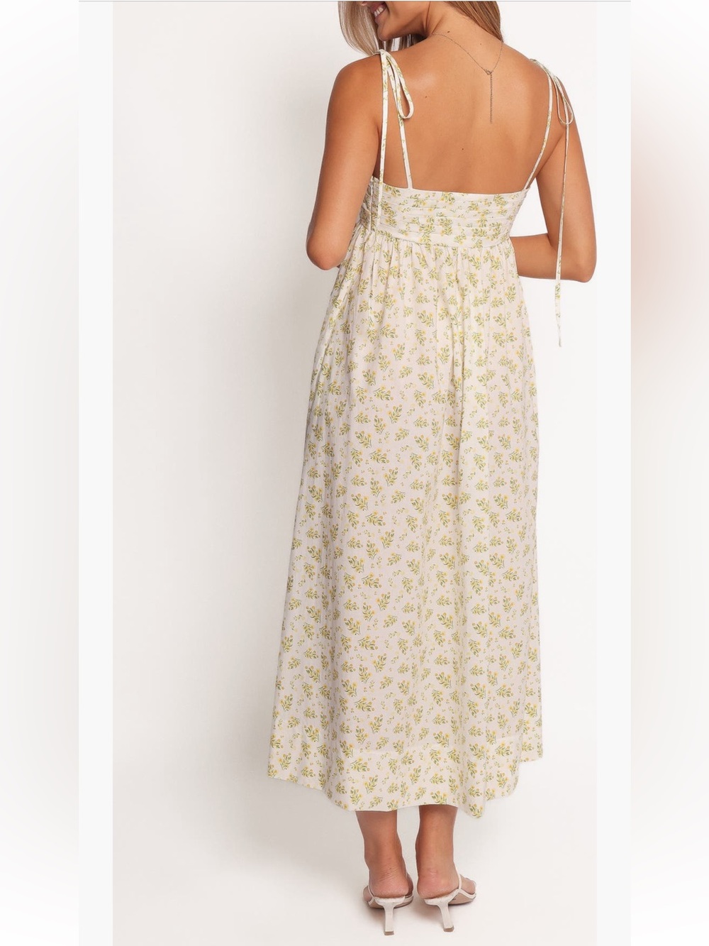 Petal &‎ Pup Ashtyn Pleated Bodice Maxi Sundress Size 6 Floral Yellow - Picture 4 of 13